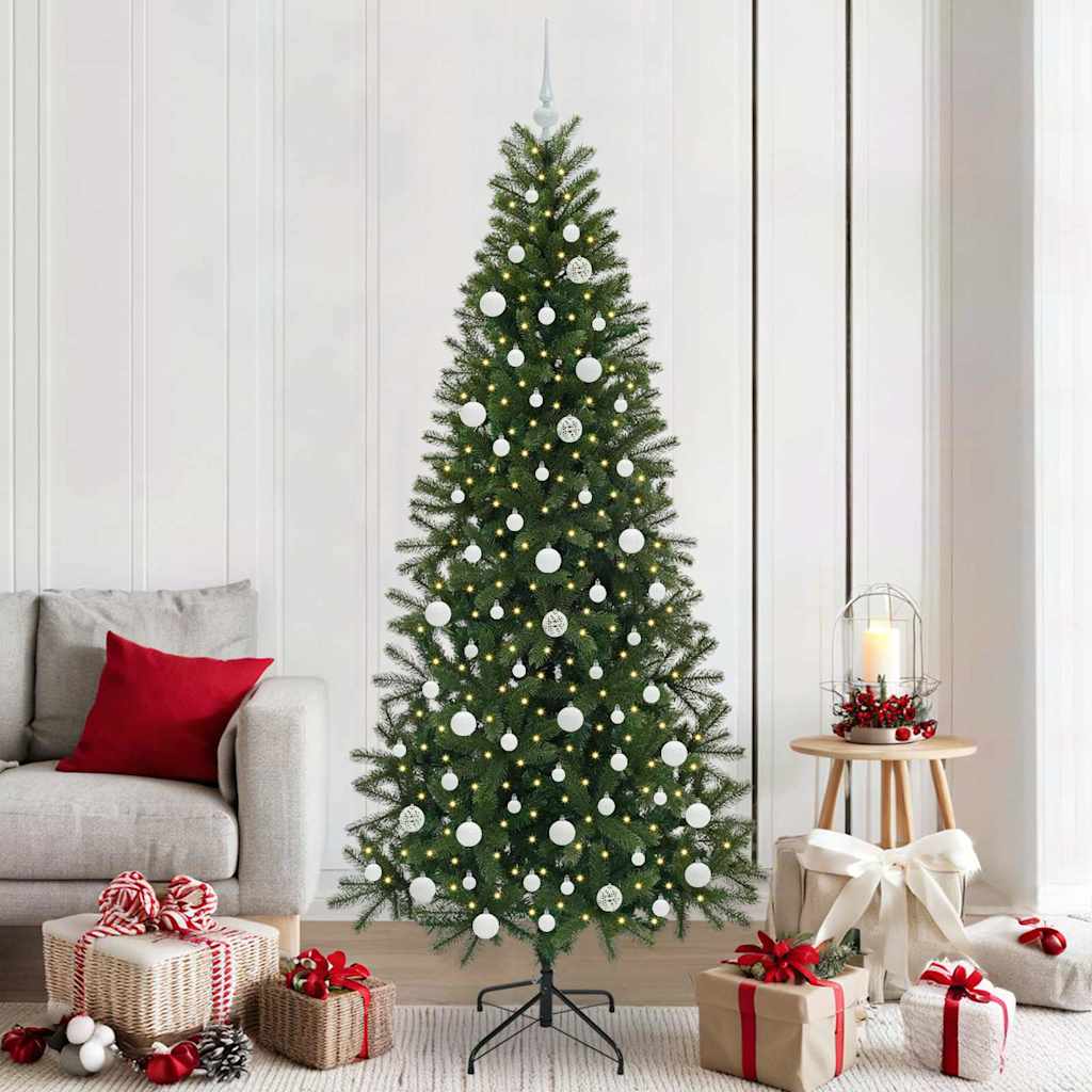 Kunstigt juletræ Grøn 210 cm PE og PVC