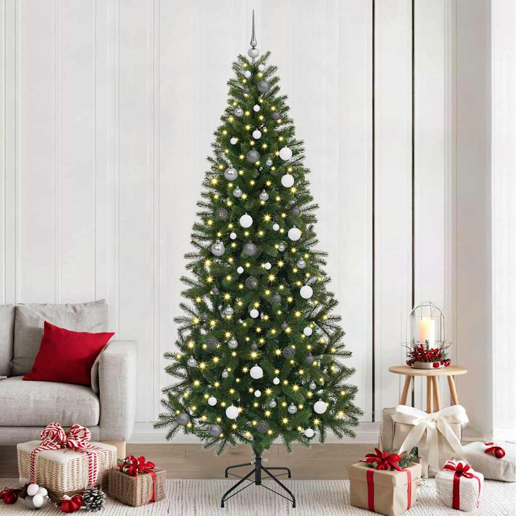 Kunstigt juletræ Grøn 240 cm PE og PVC