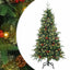 Kunstigt Hinged Juletræ med 150 LED'er Grøn 150 cm PE og PVC