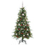 Kunstigt Hinged Juletræ med 150 LED'er Grøn 150 cm PE og PVC