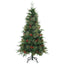 Kunstigt Hinged Juletræ med 150 LED'er Grøn 150 cm PE og PVC