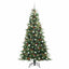Kunstigt Hinged Juletræ med 300 LED'er Grøn 210 cm PE og PVC