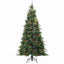 Kunstigt Hinged Juletræ med 300 LED'er Grøn 240 cm PE og PVC