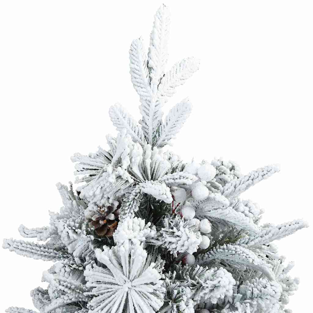 Kunstigt Hinged Juletræ med 150 LED'er Hvid 120 cm PE og PVC