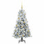 Kunstigt Hinged Juletræ med 150 LED'er Hvid 120 cm PE og PVC