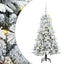 Kunstigt Hinged Juletræ med 150 LED'er Hvid 120 cm PE og PVC