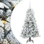 Kunstigt Hinged Juletræ med 150 LED'er Hvid 150 cm PE og PVC
