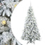 Kunstigt Hinged Juletræ med 300 LED'er Hvid 180 cm PE og PVC