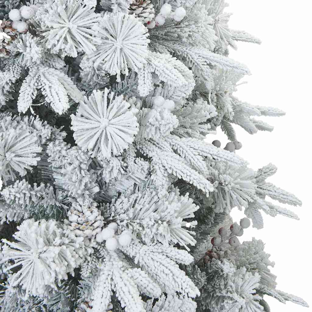 Kunstigt Hinged Juletræ med 300 LED'er Hvid 180 cm PE og PVC