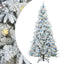 Kunstigt Hinged Juletræ med 300 LED'er Hvid 240 cm PE og PVC