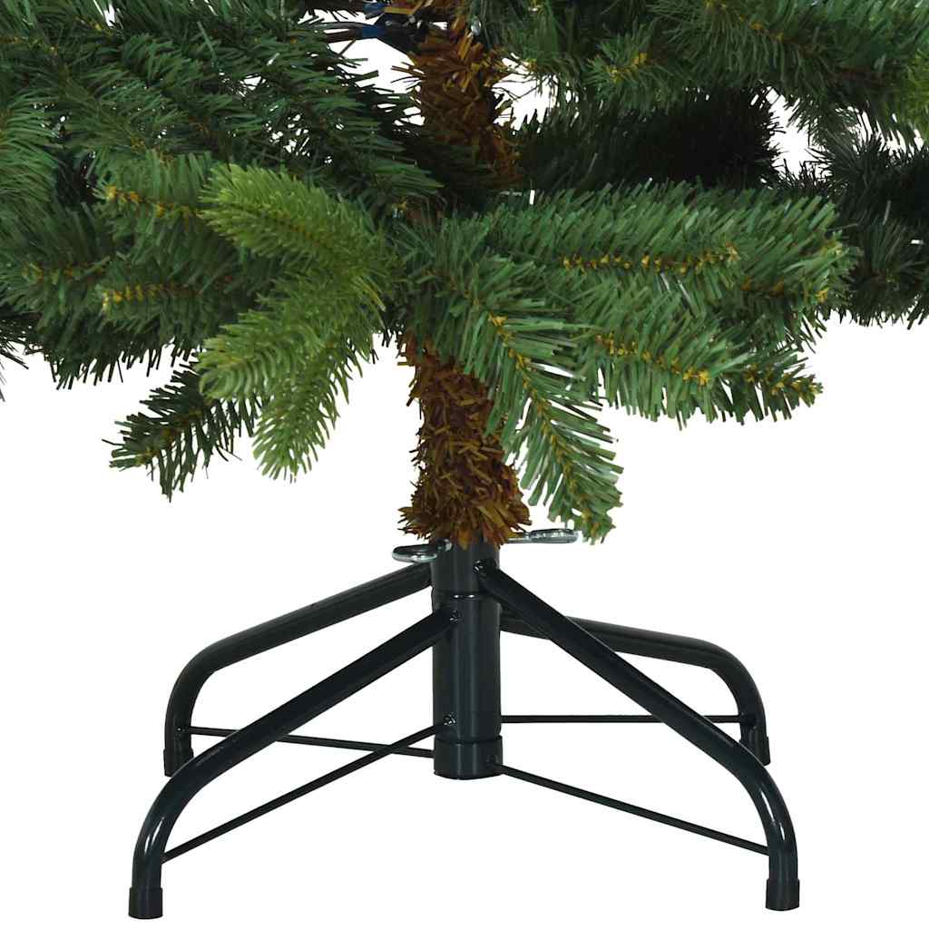 Kunstigt juletræ med 150 LED'er Grøn 120 cm PE og PVC
