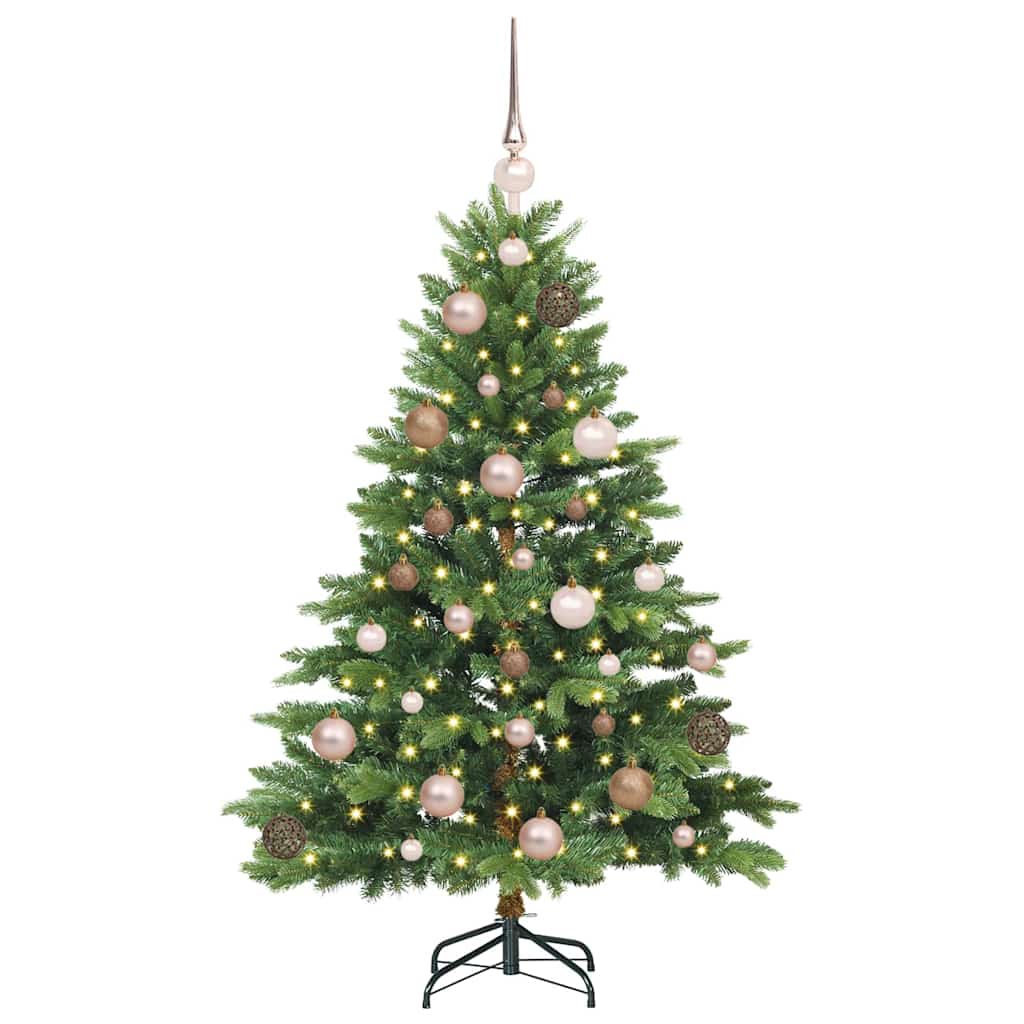 Kunstigt juletræ med 150 LED'er Grøn 120 cm PE og PVC
