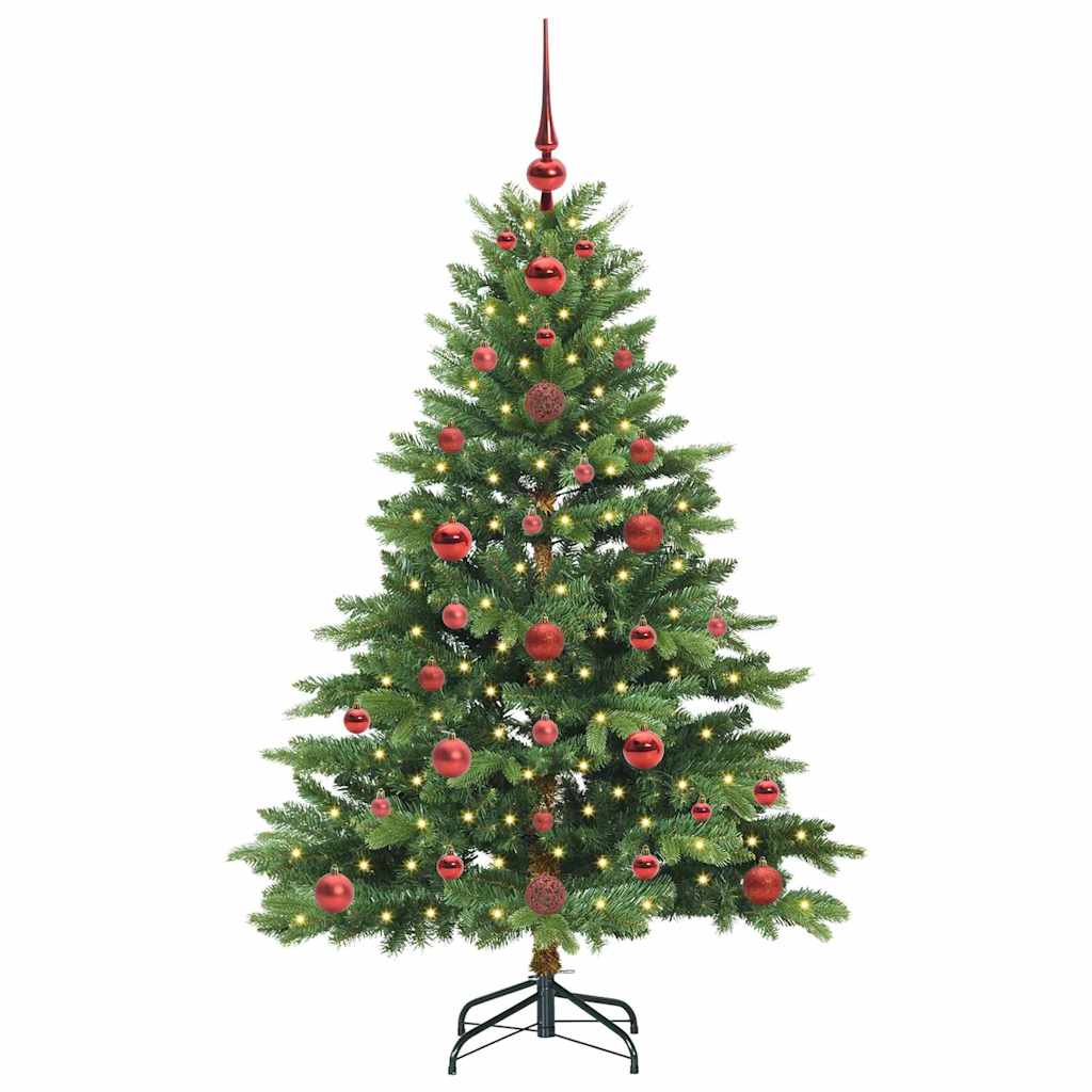 Kunstigt juletræ med 150 LED'er Grøn 120 cm PE og PVC