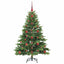 Kunstigt juletræ med 150 LED'er Grøn 120 cm PE og PVC
