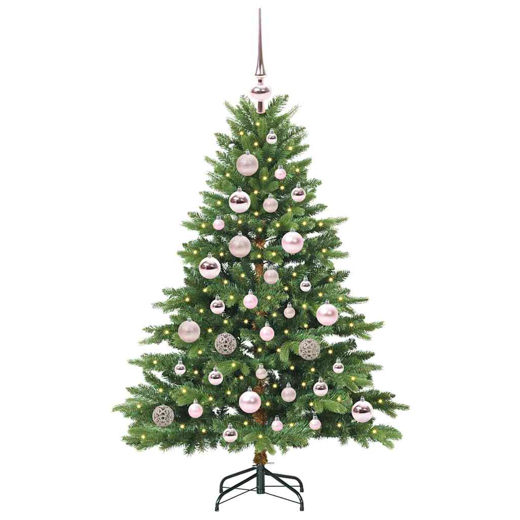 Kunstigt juletræ med 150 LED'er Grøn 120 cm PE og PVC
