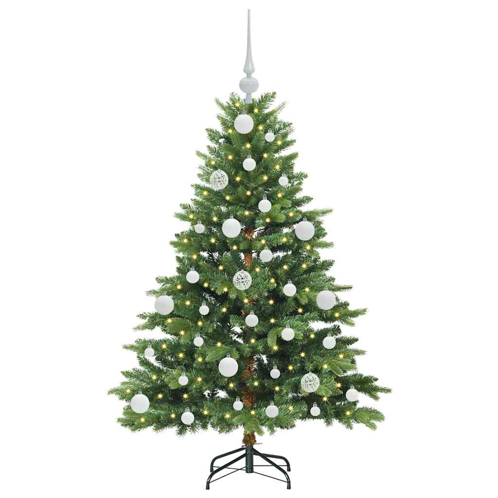 Kunstigt juletræ med 150 LED'er Grøn 120 cm PE og PVC