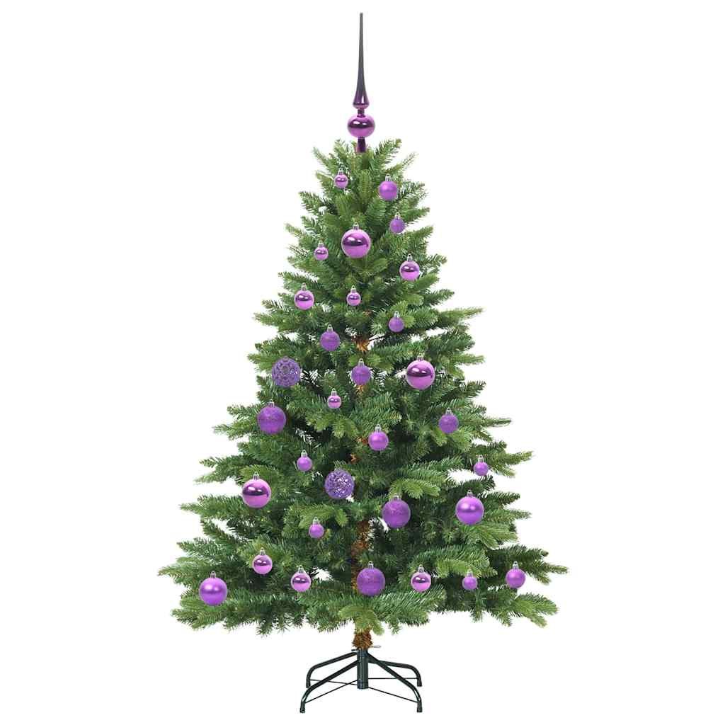 Kunstigt juletræ med 150 LED'er Grøn 120 cm PE og PVC