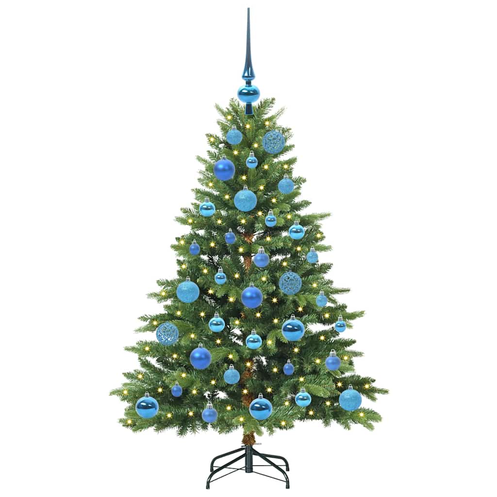 Kunstigt juletræ med 150 LED'er Grøn 120 cm PE og PVC
