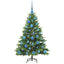 Kunstigt juletræ med 150 LED'er Grøn 120 cm PE og PVC
