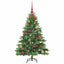 Kunstigt juletræ med 150 LED'er Grøn 120 cm PE og PVC