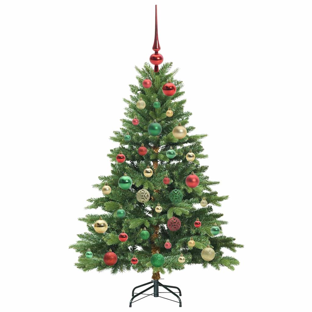 Kunstigt juletræ med 150 LED'er Grøn 120 cm PE og PVC