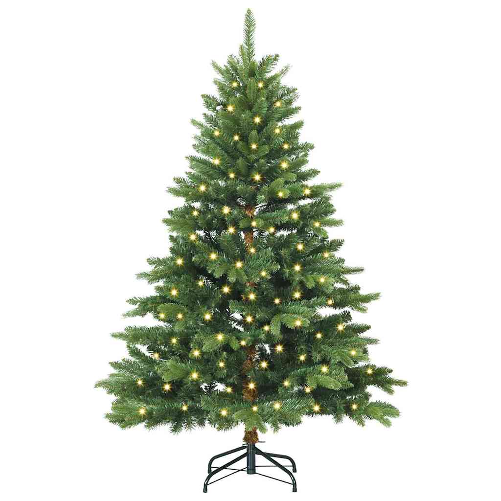 Kunstigt juletræ med 150 LED'er Grøn 150 cm PE og PVC
