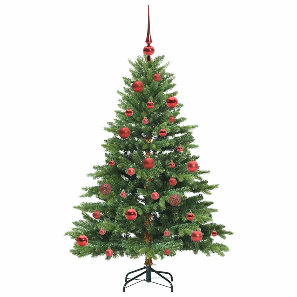 Kunstigt juletræ med 150 LED'er Grøn 150 cm PE og PVC