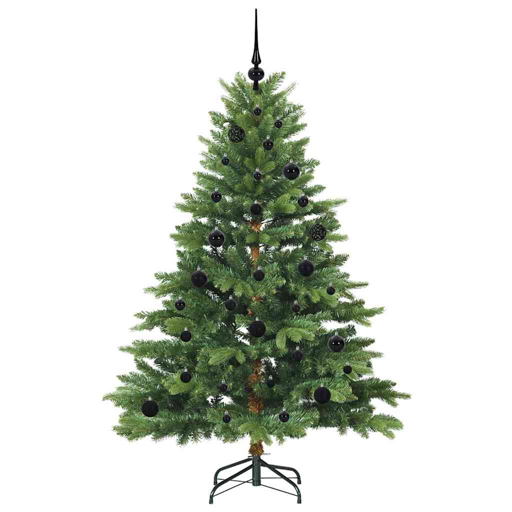 Kunstigt juletræ med 150 LED'er Grøn 150 cm PE og PVC