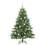 Kunstigt juletræ med 150 LED'er Grøn 150 cm PE og PVC