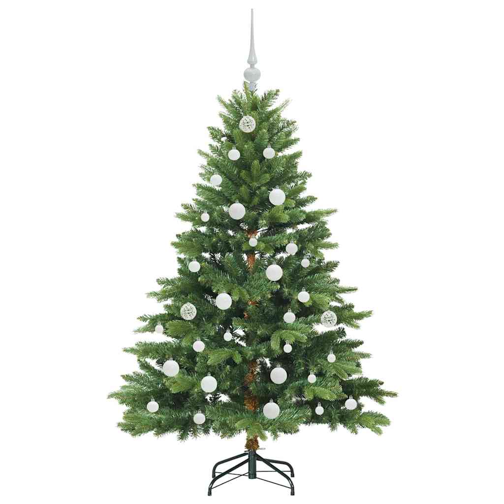 Kunstigt juletræ med 150 LED'er Grøn 150 cm PE og PVC