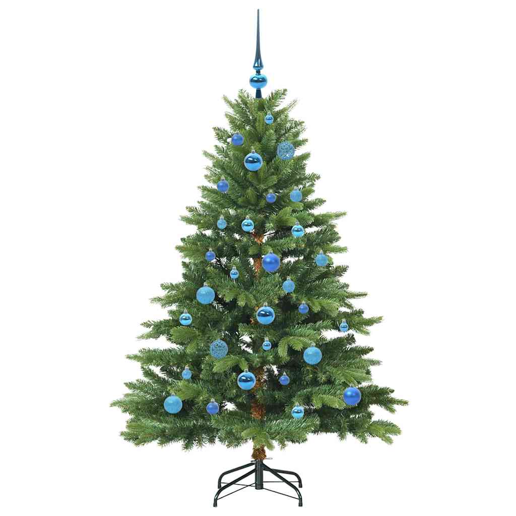 Kunstigt juletræ med 150 LED'er Grøn 150 cm PE og PVC