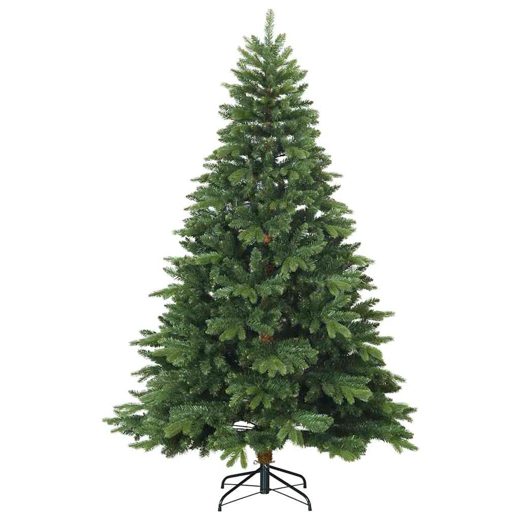 Kunstigt juletræ med 300 LED'er Grøn 210 cm PE og PVC