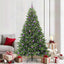 Kunstigt juletræ med 300 LED'er Grøn 210 cm PE og PVC