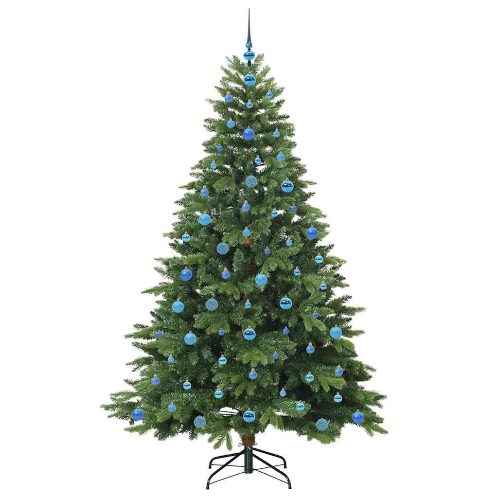 Kunstigt juletræ med 300 LED'er Grøn 210 cm PE og PVC