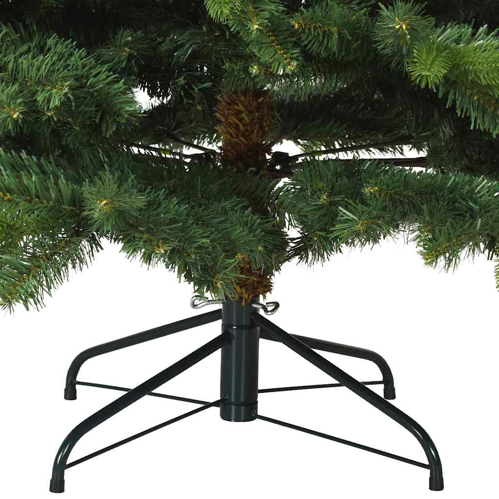 Kunstigt juletræ med 300 LED'er Grøn 240 cm PE og PVC