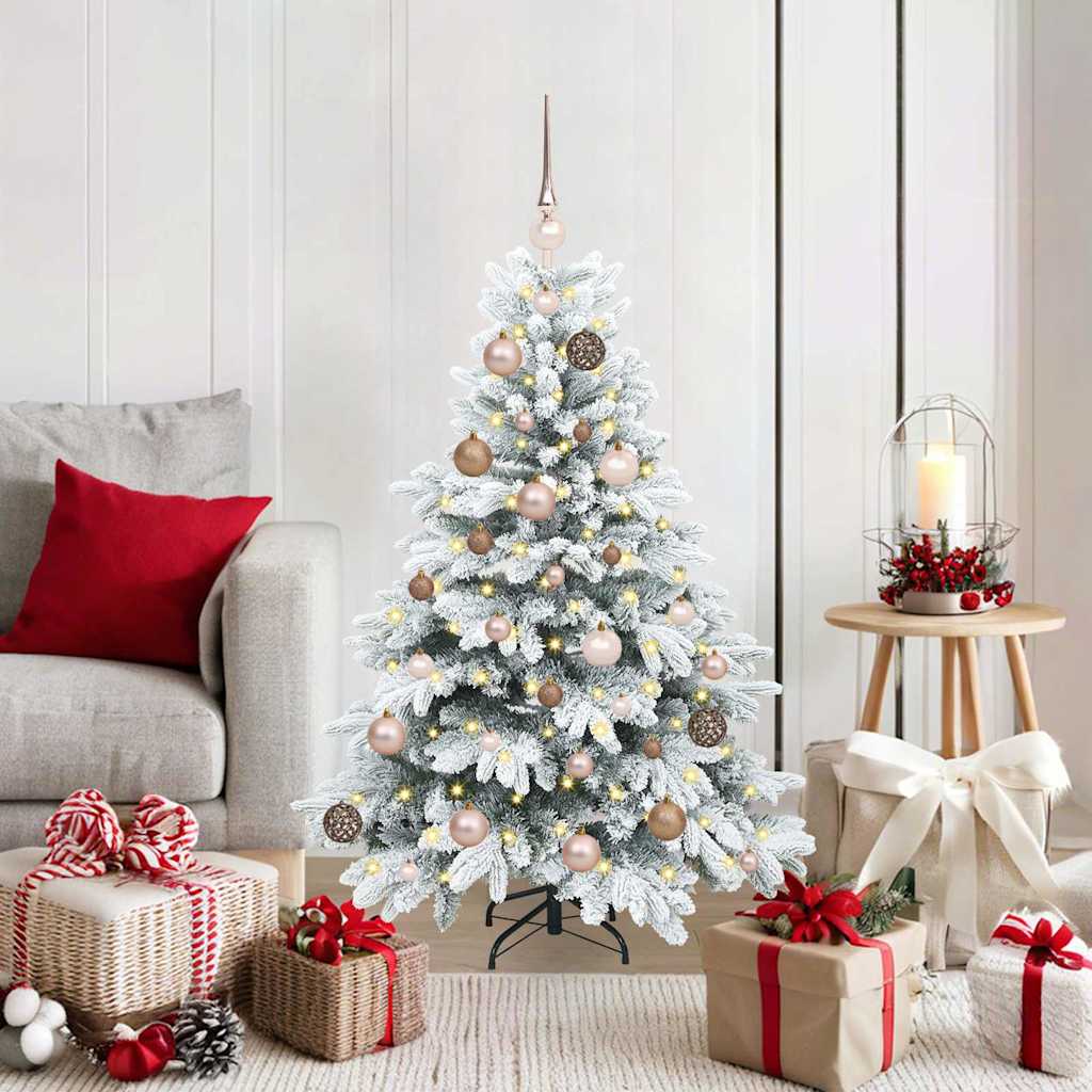 Kunstigt juletræ med 150 LED'er Hvid 120 cm PE og PVC