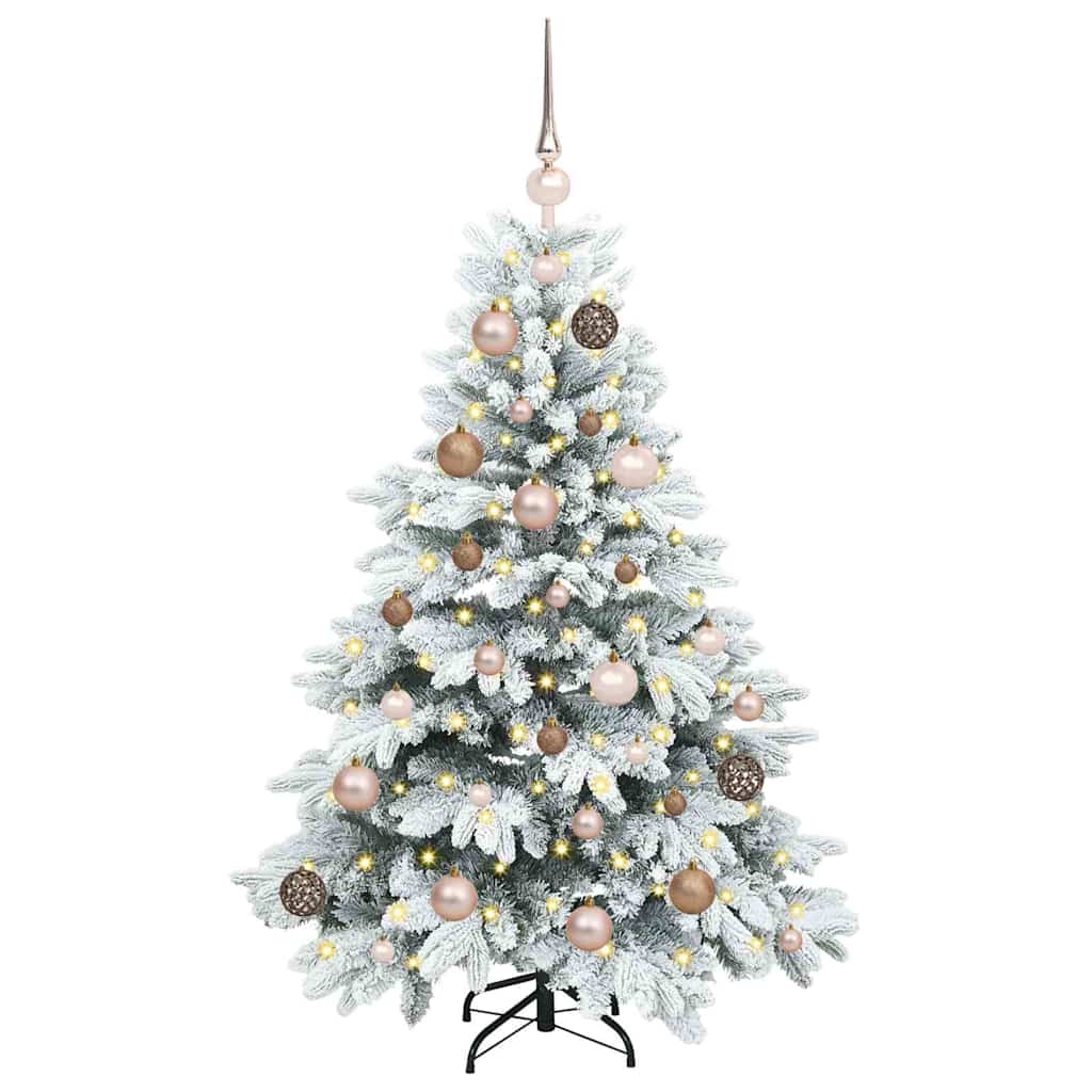 Kunstigt juletræ med 150 LED'er Hvid 120 cm PE og PVC