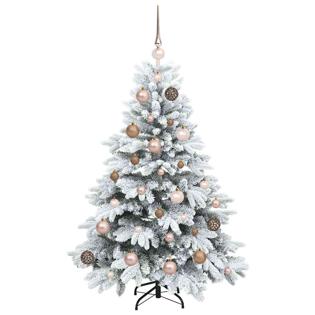 Kunstigt juletræ med 150 LED'er Hvid 120 cm PE og PVC