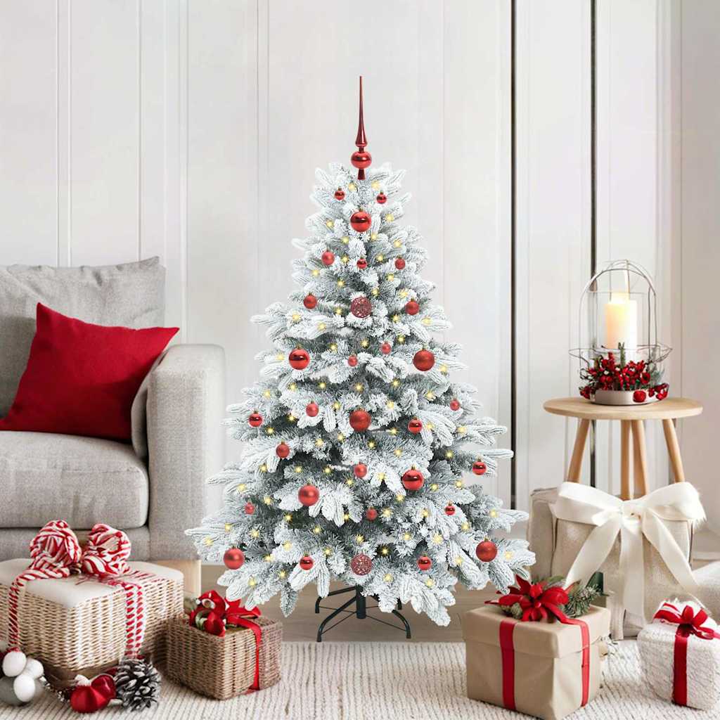 Kunstigt juletræ med 150 LED'er Hvid 120 cm PE og PVC