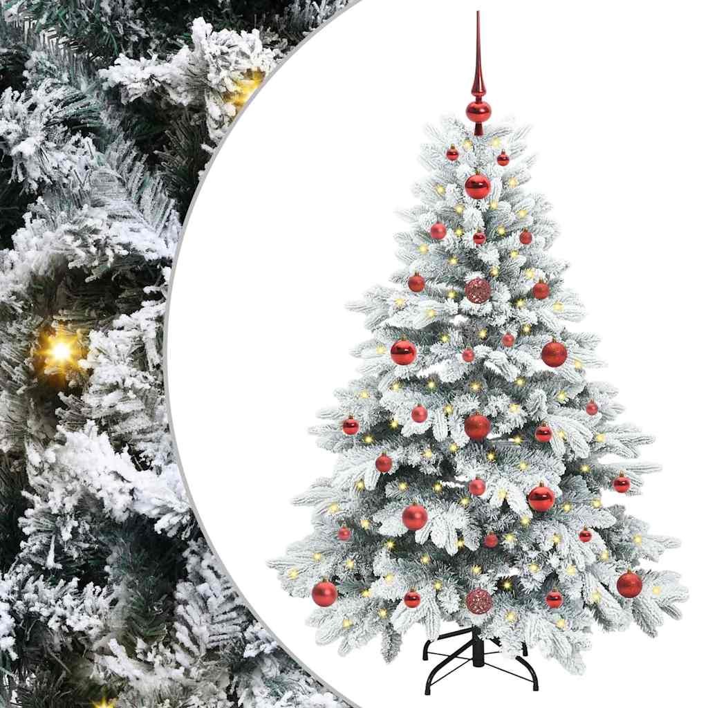 Kunstigt juletræ med 150 LED'er Hvid 120 cm PE og PVC
