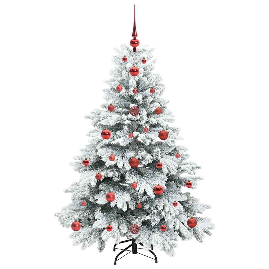 Kunstigt juletræ med 150 LED'er Hvid 120 cm PE og PVC
