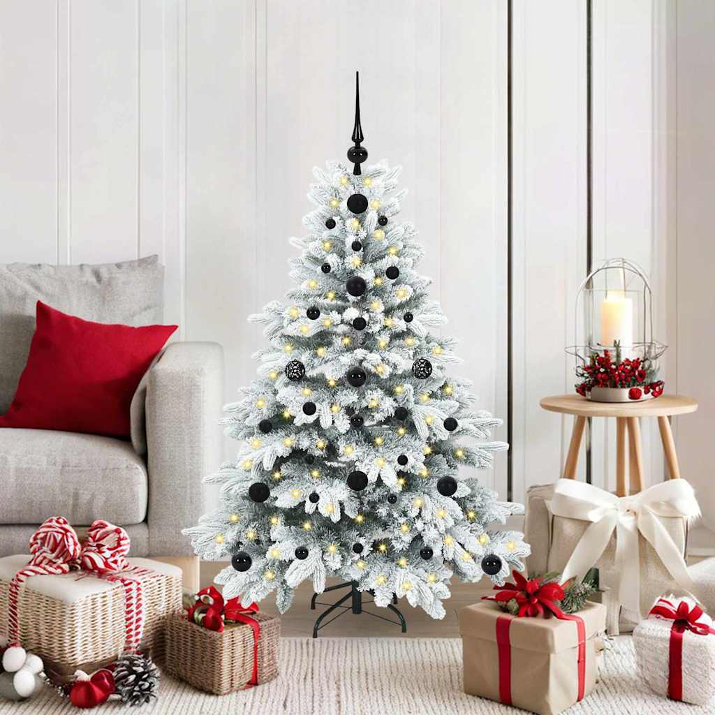 Kunstigt juletræ med 150 LED'er Hvid 120 cm PE og PVC