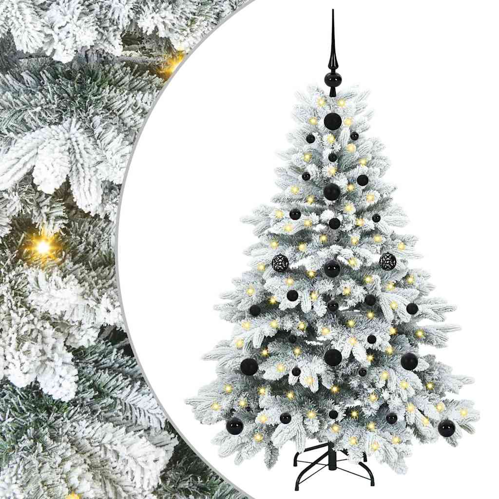 Kunstigt juletræ med 150 LED'er Hvid 120 cm PE og PVC