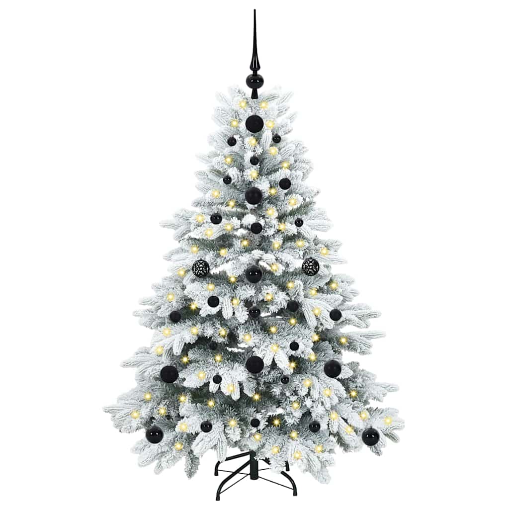 Kunstigt juletræ med 150 LED'er Hvid 120 cm PE og PVC
