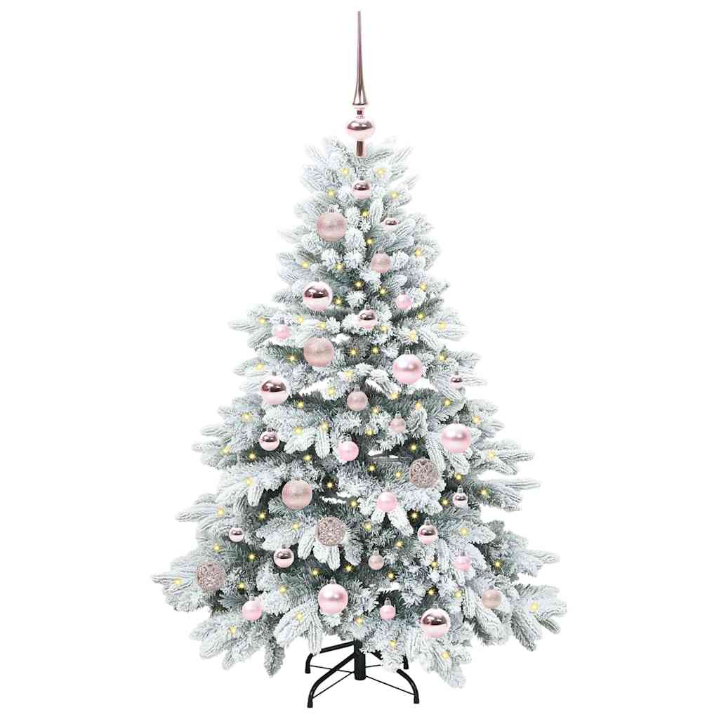 Kunstigt juletræ med 150 LED'er Hvid 120 cm PE og PVC