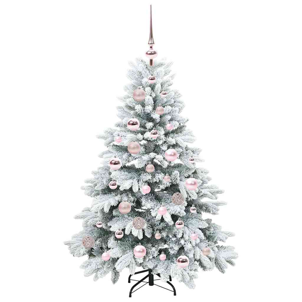 Kunstigt juletræ med 150 LED'er Hvid 120 cm PE og PVC