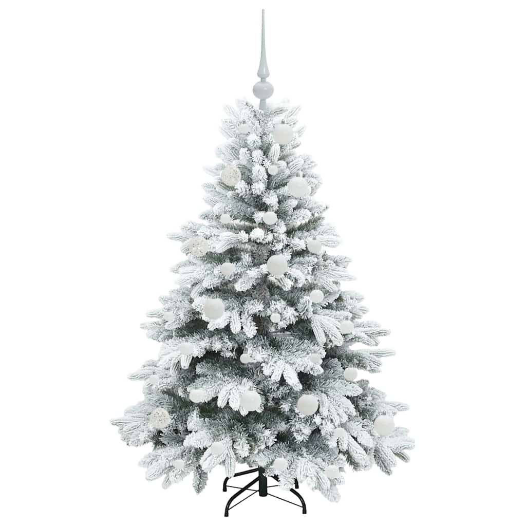 Kunstigt juletræ med 150 LED'er Hvid 120 cm PE og PVC