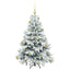 Kunstigt juletræ med 150 LED'er Hvid 120 cm PE og PVC