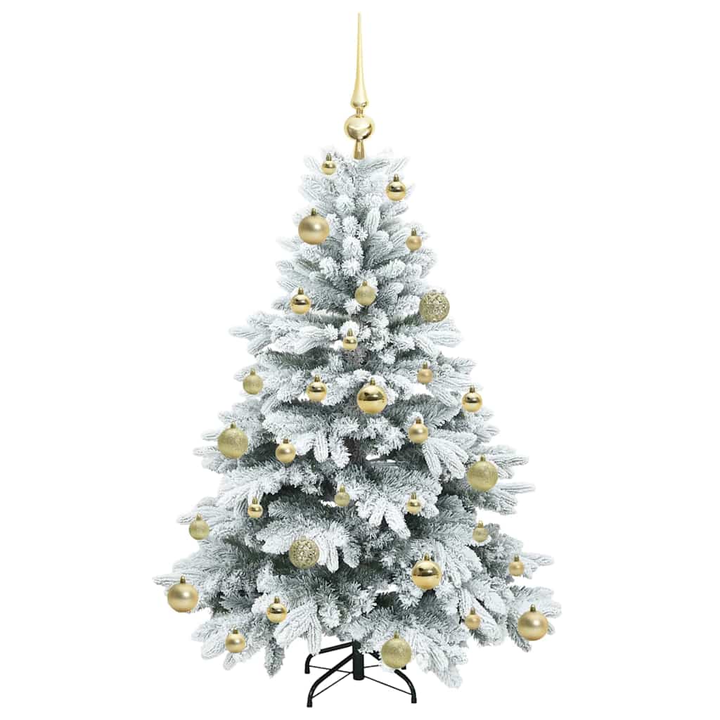Kunstigt juletræ med 150 LED'er Hvid 120 cm PE og PVC