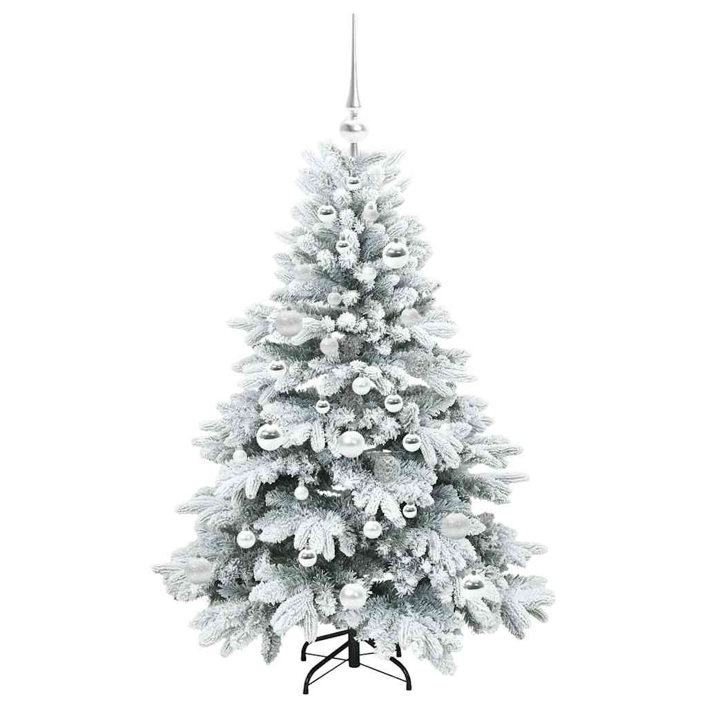 Kunstigt juletræ med 150 LED'er Hvid 120 cm PE og PVC